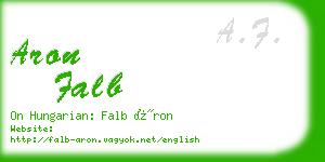 aron falb business card